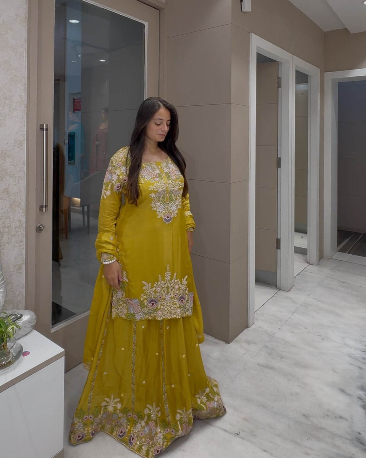 Yellow Skirt Set
