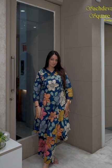 FLORAL BLUE CORDSET